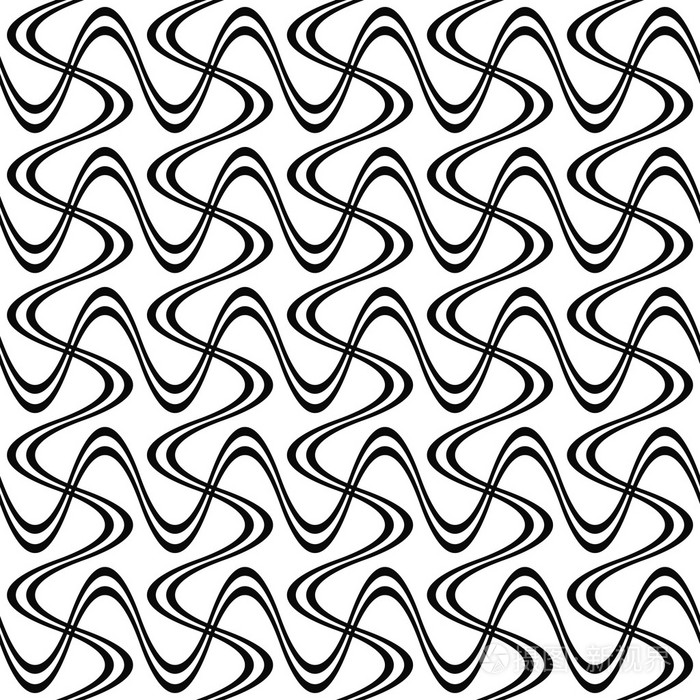 重复单色扭曲的条纹图案