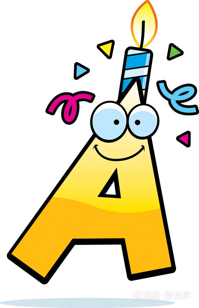 卡通字母a生日