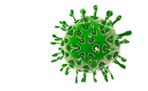 bacteria.viruses 在被传染的有机体,病毒性疾病流行.3d 渲染照片