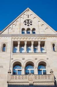 建筑物的新文艺复兴正面波兹南大会霍尔大学