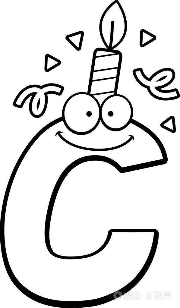 卡通字母 c 生日
