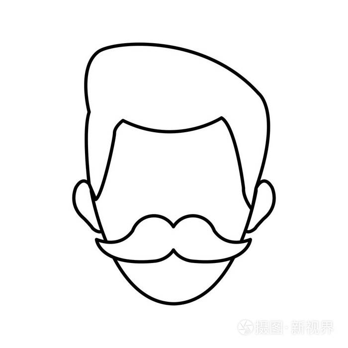 人脸人物轮廓图像插画-正版商用图片0njisl-摄图新视界