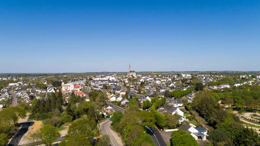 卢瓦尔大西洋省诺富特南特卡尔格弗城市空中摄影
