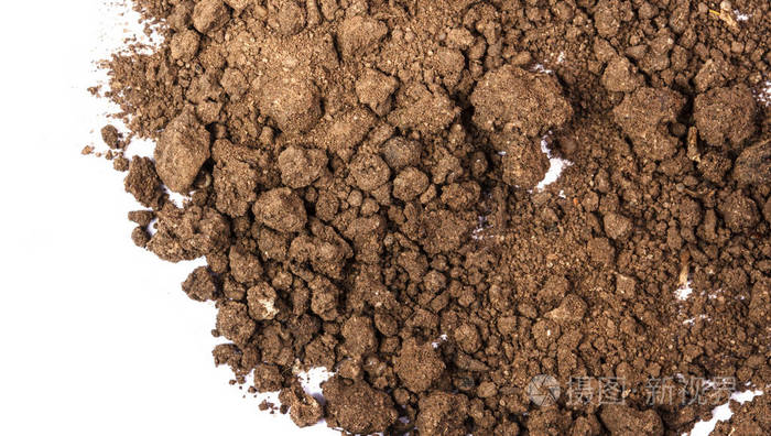 肥沃的土壤,在白色背景上
