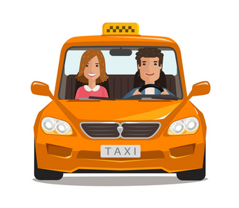 出租车司机卡通图片