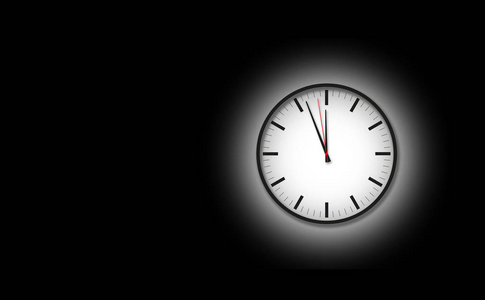 三时钟时钟灯作为倒计时手表明三分钟到十二从现代简单的设计时钟在