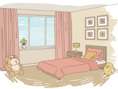 儿童床头柜图片