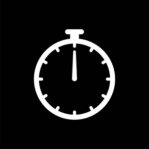 定时器时钟图标 ui 简单样式平面插图