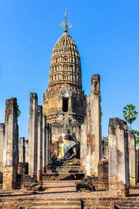 帕寺拉塔纳玛哈泰寺在 Si Satchanalai，泰国