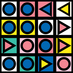 装饰的几何形状,平铺.多色的不规则图案.抽象的彩色背景.