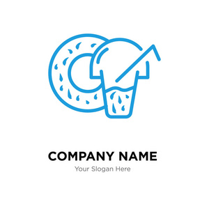 甜甜圈公司徽标设计模板