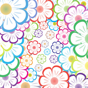 色彩鲜艳的花卉背景
