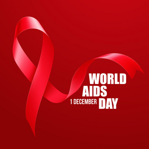 艾滋病的认识。世界艾滋病日的概念。矢量图