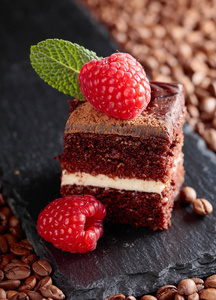 黑莓巧克力蛋糕特写