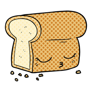 卡通的一条面包