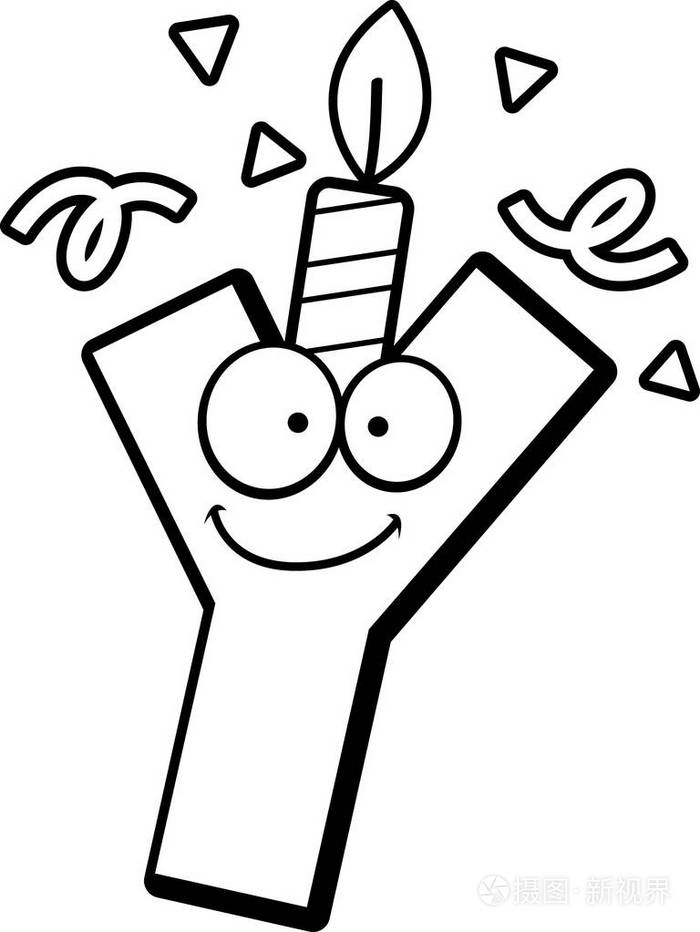 卡通字母 y 生日插画-正版商用图片0nk6oy-摄图新视界