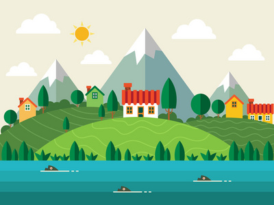 草地山坡卡通图片图片-草地山坡卡通图片素材-草地山坡卡通图片插画