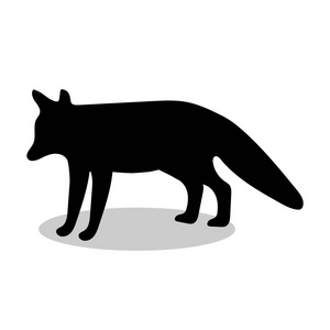 狐狸野生动物黑色剪影动物