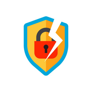 锁定图标安全保护安全密码标志隐私元素和访问形状打开矢量
