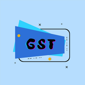 Gst 卡。矢量插图