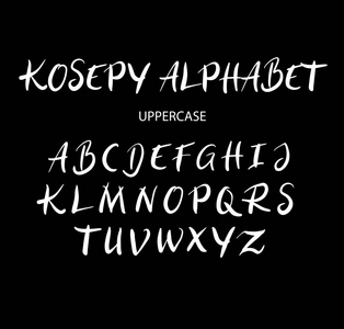 Kosepy 矢量字母表大写字符