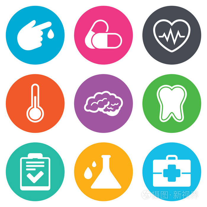 医学, 医疗和诊断的图标