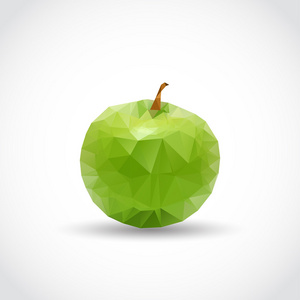 几何多边形苹果多边形苹果抽象的几何苹果多边形的水果-杨桃, 星苹果