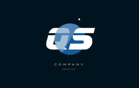 qs q s 蓝色白色圆圈大字体字母公司信徽标照片