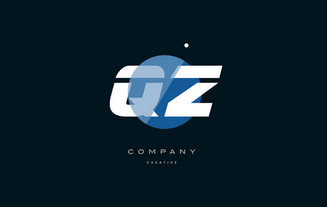 qz q z 蓝白色圆圈大字体字母公司信徽标照片