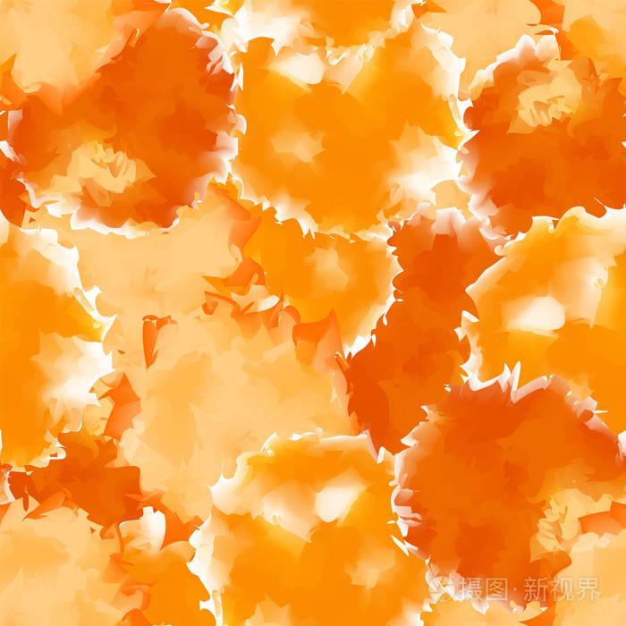 橙色无缝水彩纹理背景优雅抽象橙色无缝水彩纹理