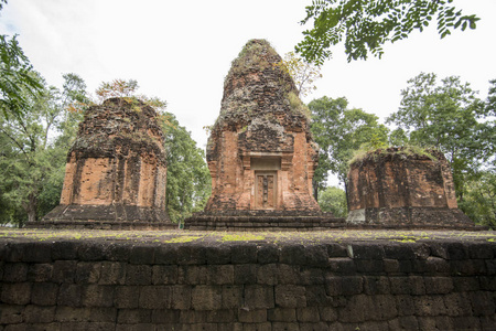 高棉寺相撞 taeng 在泰国东北部的武里公羊省的小镇上。泰国, 布里兰, 2017年11月