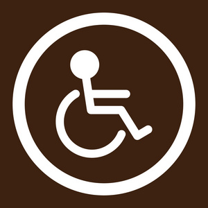 残疾人的圆形的矢量图标