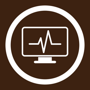 监测圆形的矢量图标照片