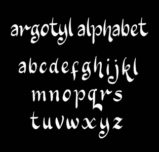 Argotyl 矢量字母小写字符