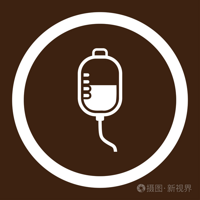 治疗滴管圆形的矢量图标