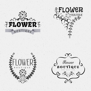 任何用途的花卉精品徽章及标签图片