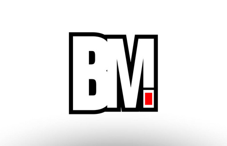 红色和黑色字母 bm b m 标志组合图标花样