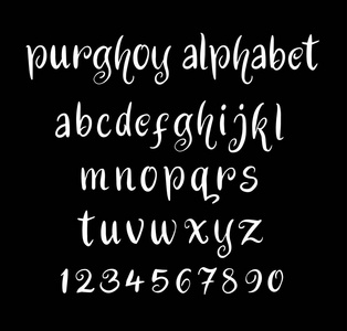 Purghoy 矢量字母小写字符