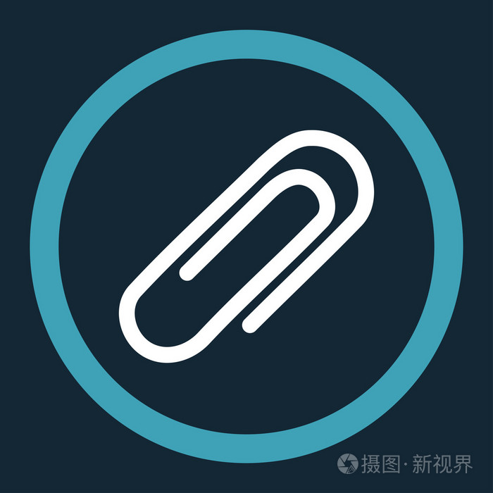 曲别针圆形的矢量图标