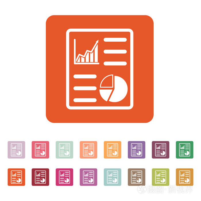 业务报表的图标.审计和分析, 文档, 计划符号.单位