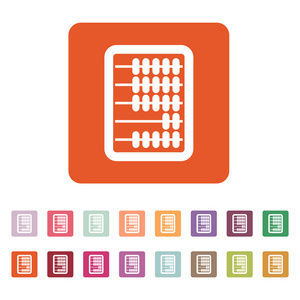 算盘计算器算盘图标.金融和计算,会计,计算器,算术,数学符号.单位照片