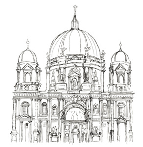 孤立的素描柏林 dom 德国柏林照片