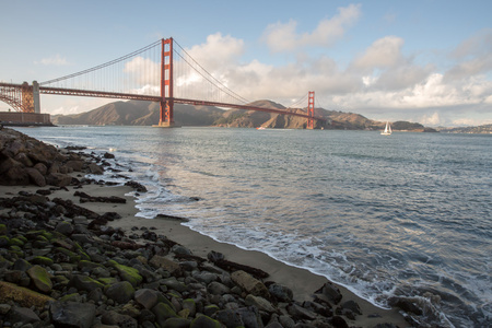 金门大桥从 San Francisco 堡点