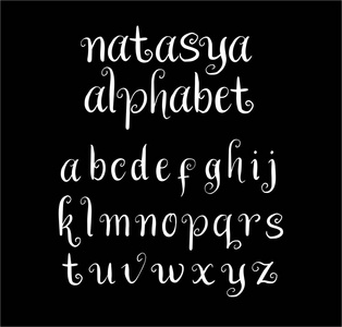 Natasya 矢量字母小写字符