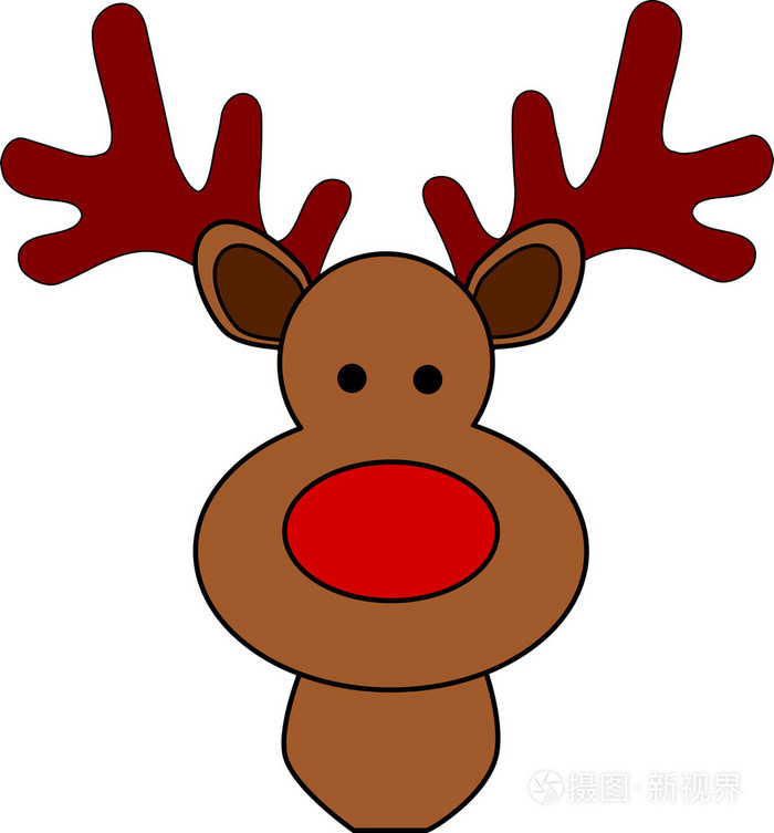 圣诞节与红鼻子的驯鹿