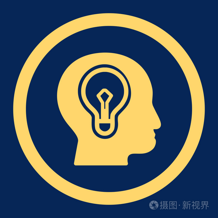 想法圆形的矢量图标