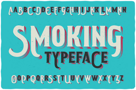 吸烟老式字体