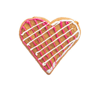 姜饼 cookie 中的一颗心的形状