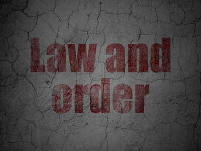 法律概念 法律和秩序上垃圾墙背景