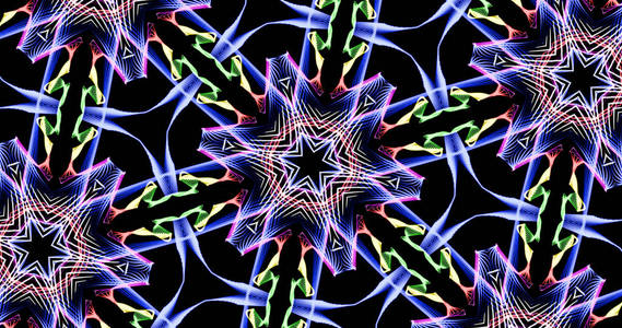 色彩鲜艳的深色背景上的千变万化图案